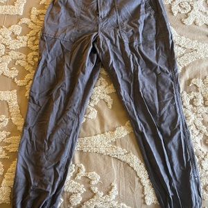 Gap Purple Cotton Joggers with Zippers - Size 12